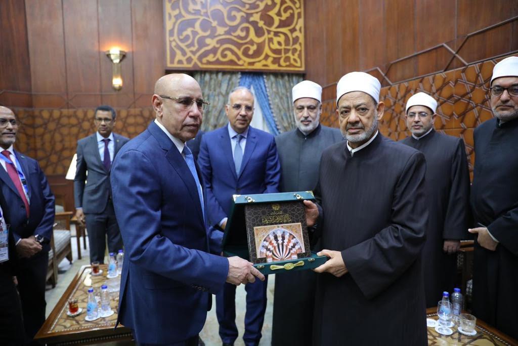 الإمام الأكبر يستقبل الرئيس الموريتاني 