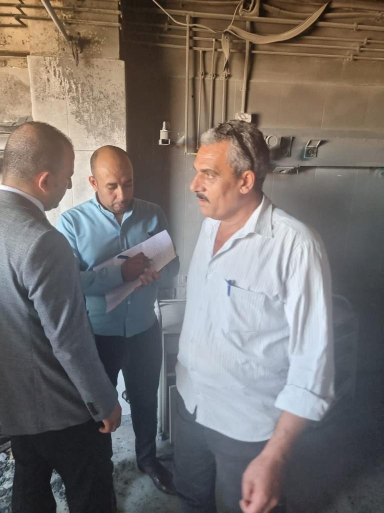 النيابة الإدارية تعاين حريق المستشفى الجامعي بدمياط الجديدة