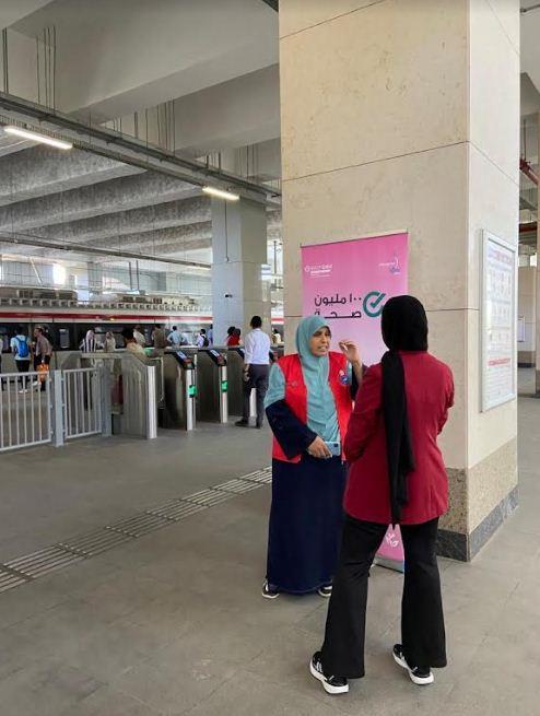 خط المترو الأخضر الثالث وقطار العاصمة يتعاونان مع حملة 100 مليون صحة 