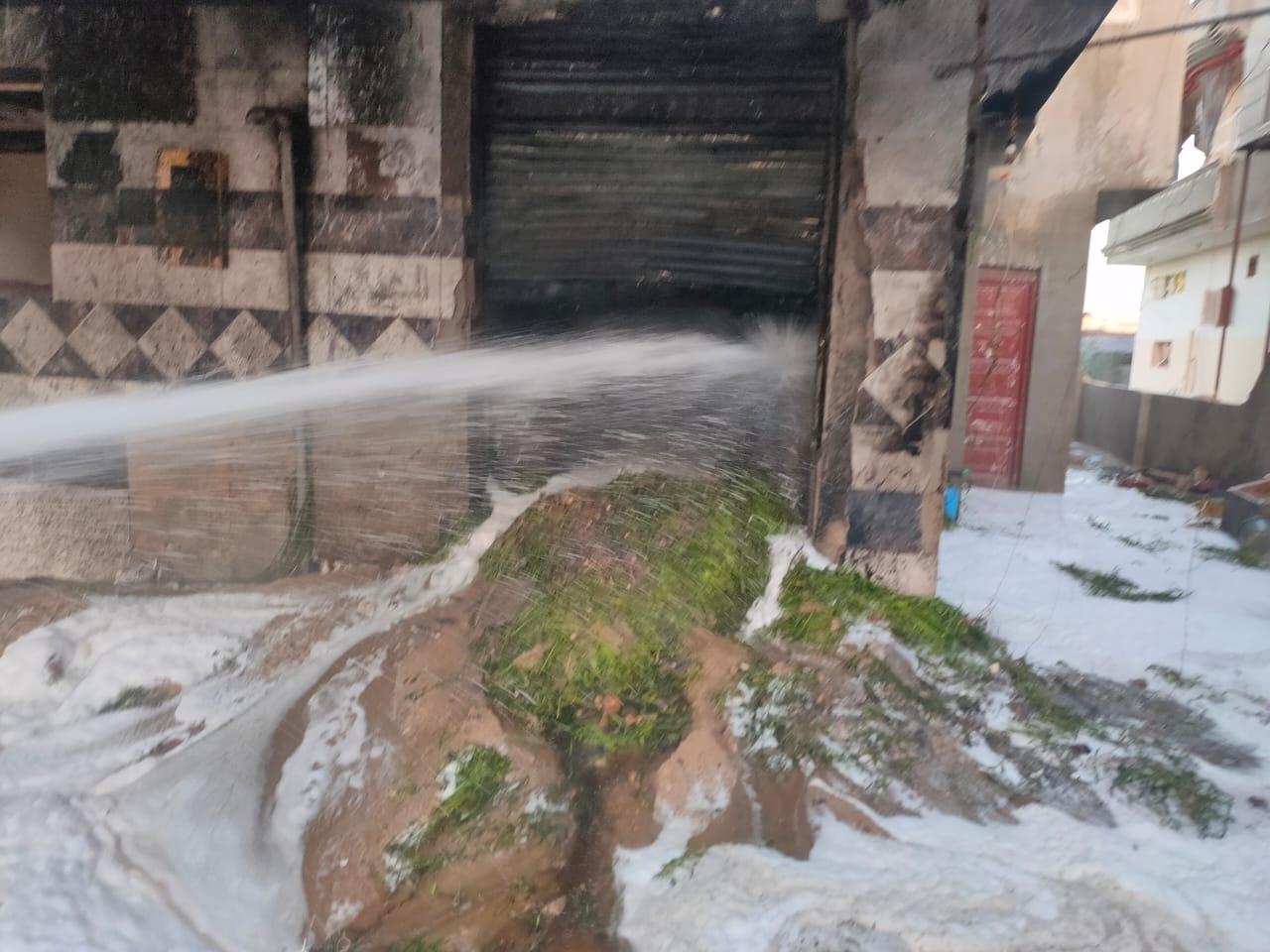 حريق داخل محطة وقود بالبحيرة