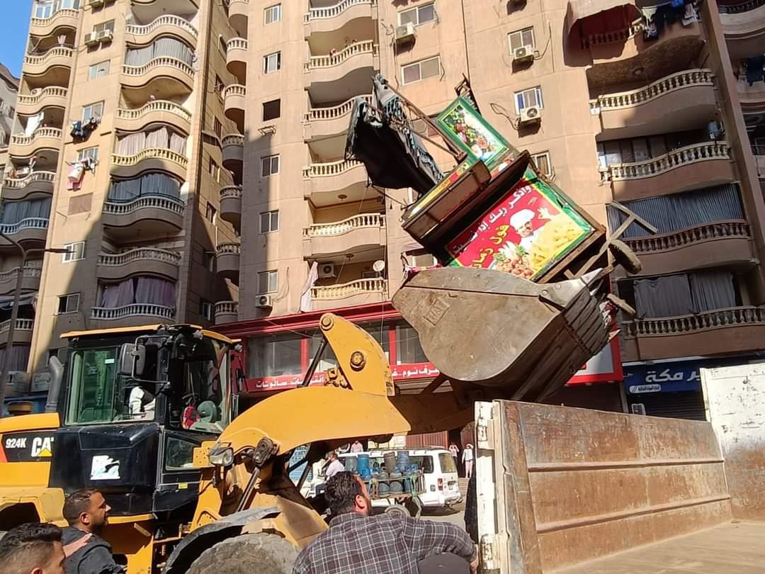 رفع 350 حالة اشغال متنوعه 