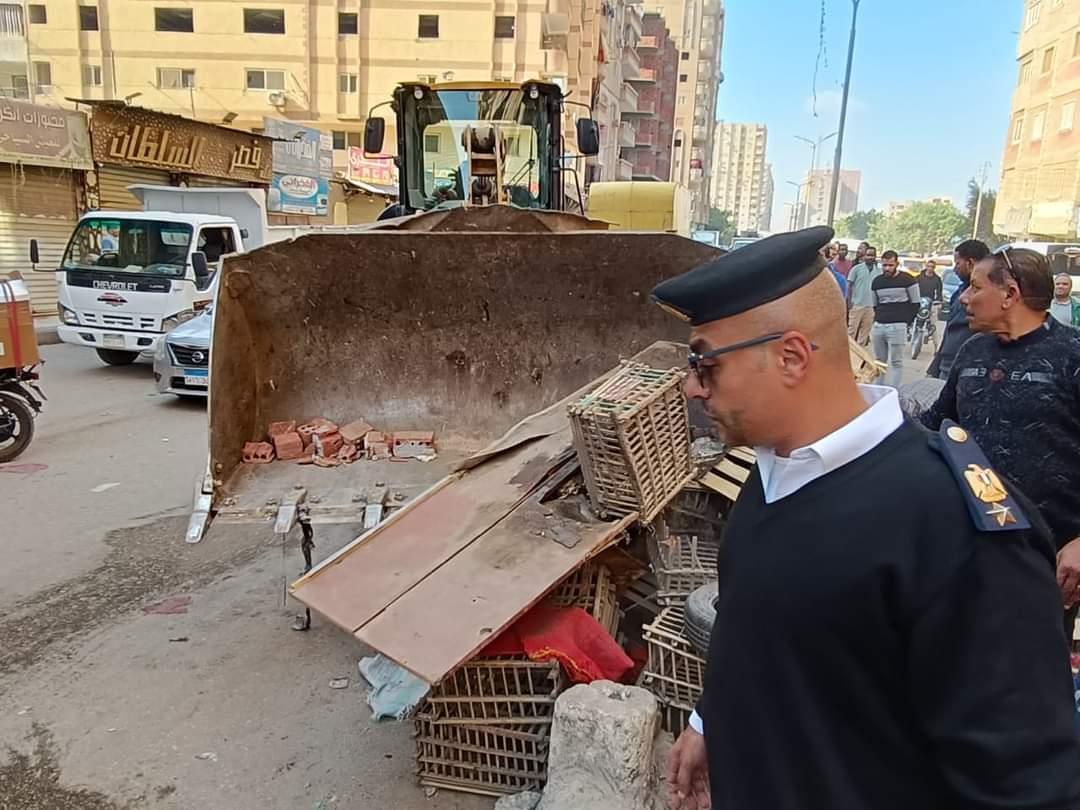 رفع 350 حالة اشغال متنوعه 