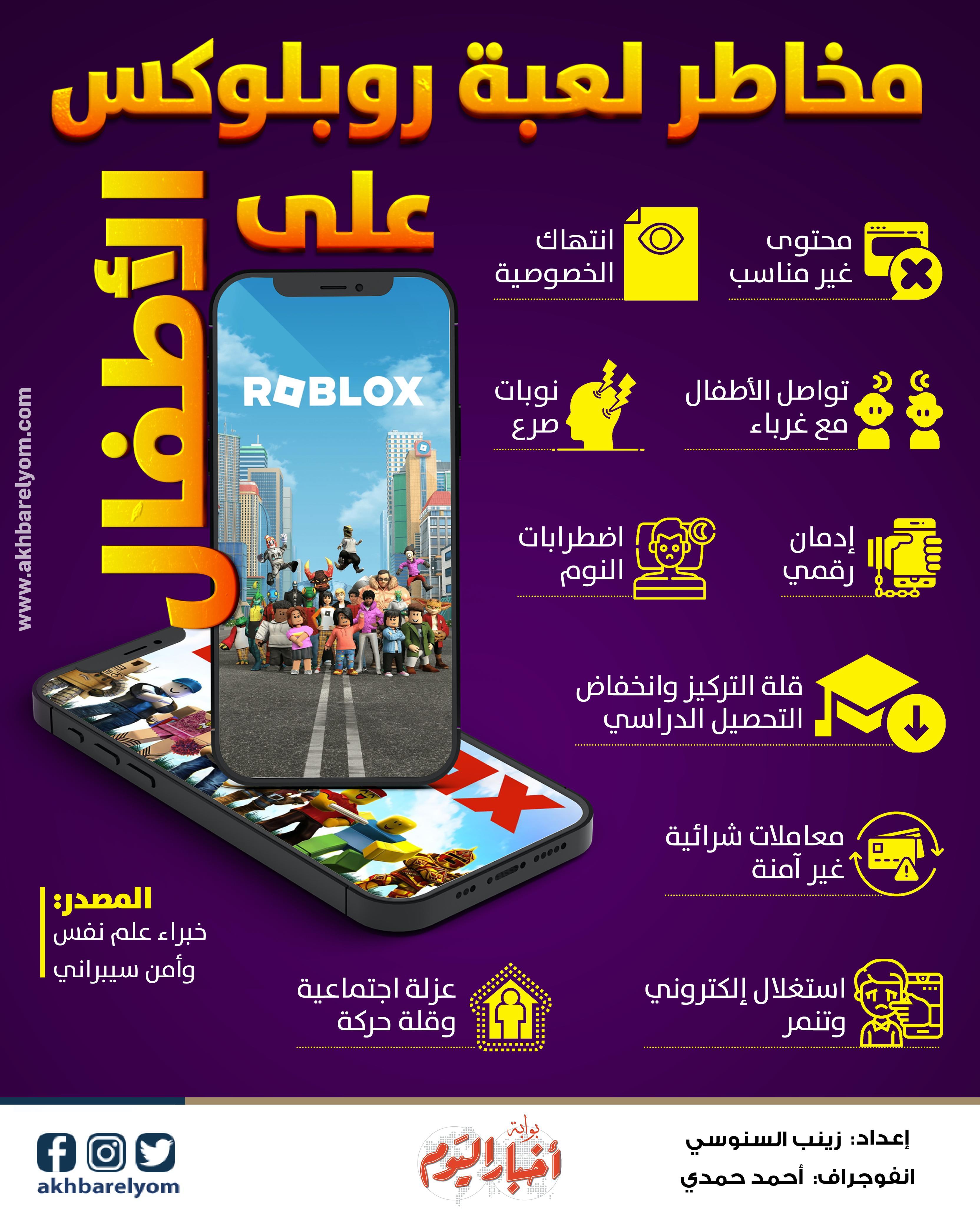 مخاطر روبلوكس على الأطفال