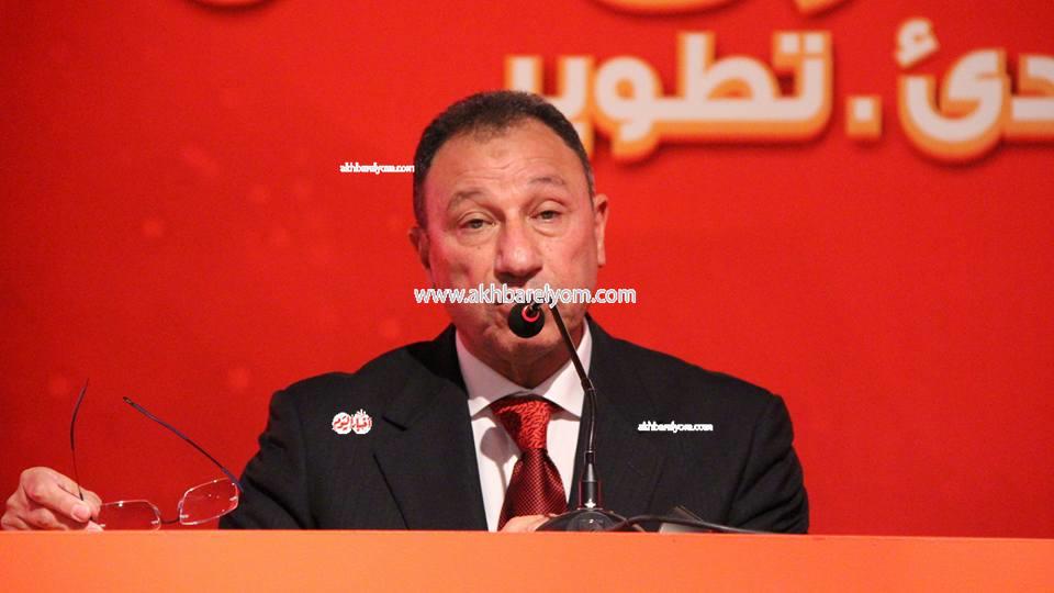 مؤتمر محمود الخطيب للإعلان عن تفاصيل إنشاء استاد الأهلي - تصوير : كريم جاد