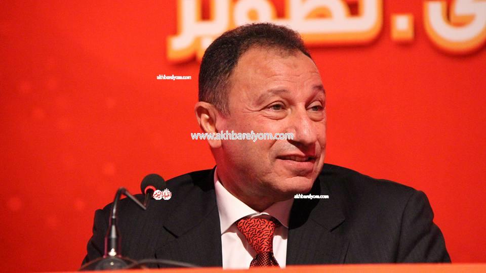 مؤتمر محمود الخطيب للإعلان عن تفاصيل إنشاء استاد الأهلي - تصوير : كريم جاد