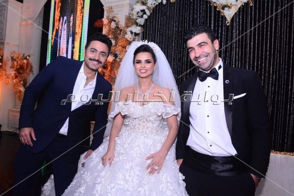 هيثم شاكر يختتم حفل زفاف الإعلامية فرح علي
