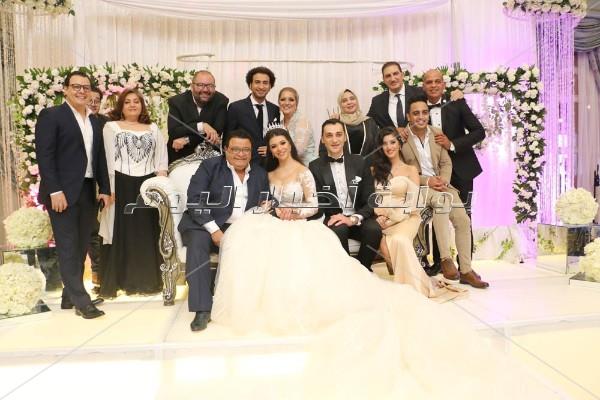 علي ربيع وخالد جلال وأبو زيد في زفاف «مصطفى وميادة»