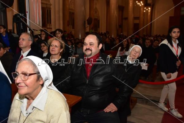 إلهام شاهين ونور ولقاء الخميسي يحتفلون بـ«الكريسماس» في سان جوزيف