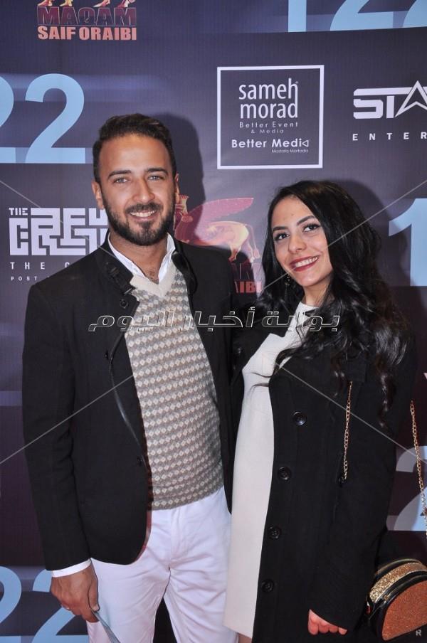طارق لطفي والفيشاوي وأمينة خليل يحتفلون بعرض «122»