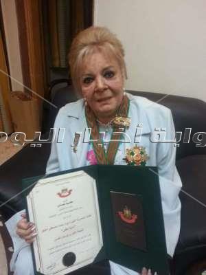  الرئيس الفلسطيني محمود عباس أبو مازن والفنانة القديرة نادية لطفي