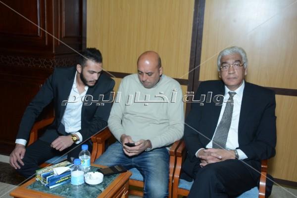 مصطفى قمر ونصر محروس في عزاء عاطف المناوي