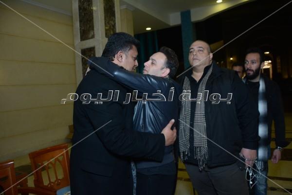 مصطفى قمر ونصر محروس في عزاء عاطف المناوي
