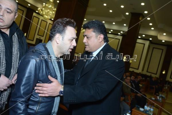 مصطفى قمر ونصر محروس في عزاء عاطف المناوي