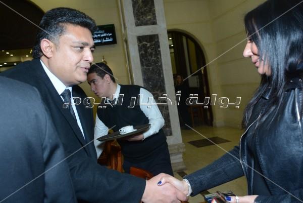 مصطفى قمر ونصر محروس في عزاء عاطف المناوي