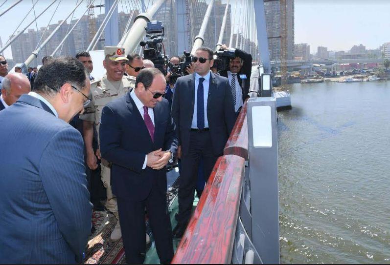 افتتاح الرئيس عبد الفتاح السيسي لمحور روض الفرج 