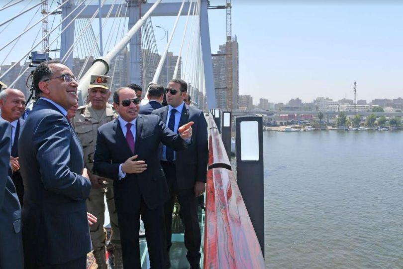افتتاح الرئيس عبد الفتاح السيسي لمحور روض الفرج 