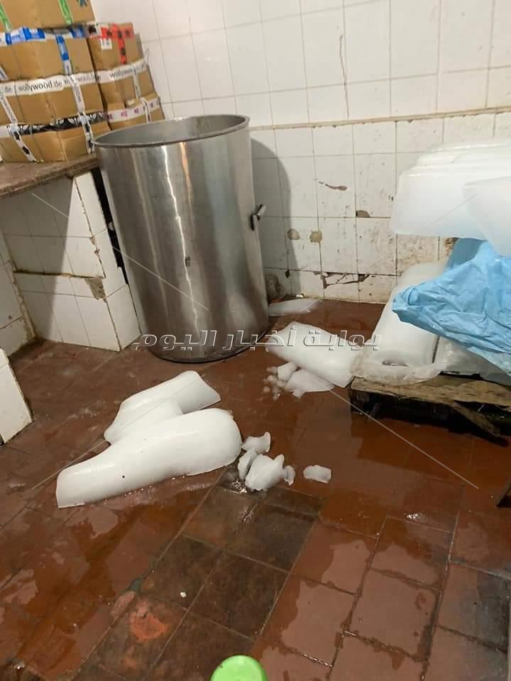 ضبط 400كيلو عصائر فاسدة وفواكه تالفه بمحل شهير بالإسماعيلية 