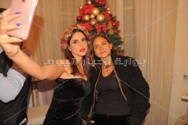 ليلى علوي ونيرمين الفقي ونيللي كريم ودرة فى حفل عرض مجوهرات وأزياء