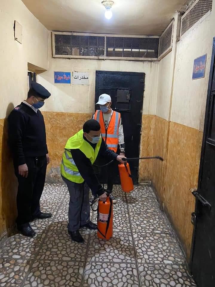 :تعقيم قسم شرطة أول شبرا الخيمة
