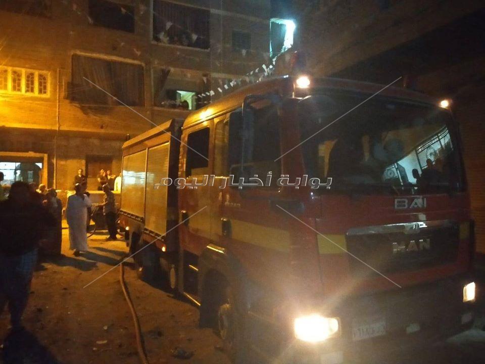 حريق منزل بقليوب والدفع بالحماية المدنية لسيطرة عليه