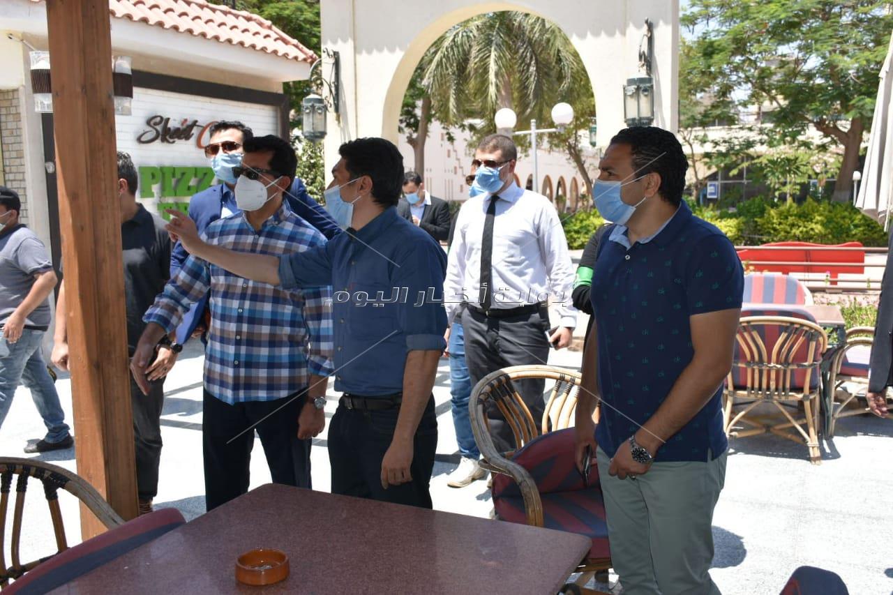 وزير الرياضة يتفقد أندية الأهلي والجزيرة والصيد في أول أيام عودة النشاط