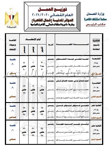  15 دائرة مدنية بمحكمة شمال القاهرة بالعباسية بالعام القضائي الجديد  
