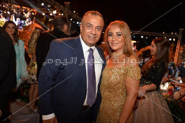 الهضبة ودينا الشربيني وراغب ومحمد رمضان في زفاف «باسل سماقية»