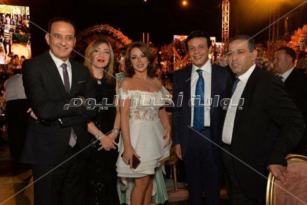 الهضبة ودينا الشربيني وراغب ومحمد رمضان في زفاف «باسل سماقية»
