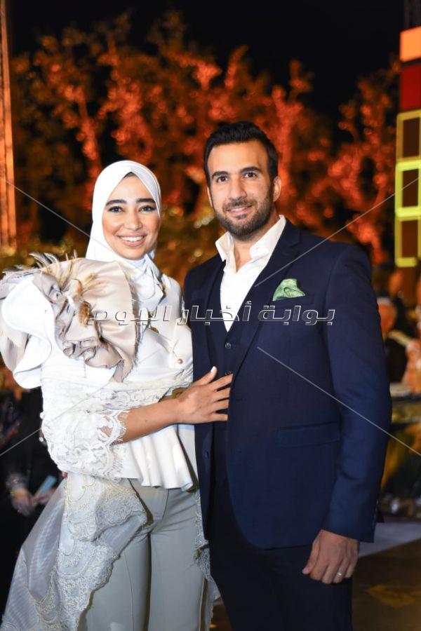 الهضبة ودينا الشربيني وراغب ومحمد رمضان في زفاف «باسل سماقية»