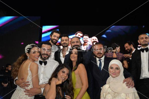 نجوم الفن والرياضة يجتمعون في حفل زفاف شريف منير حسن