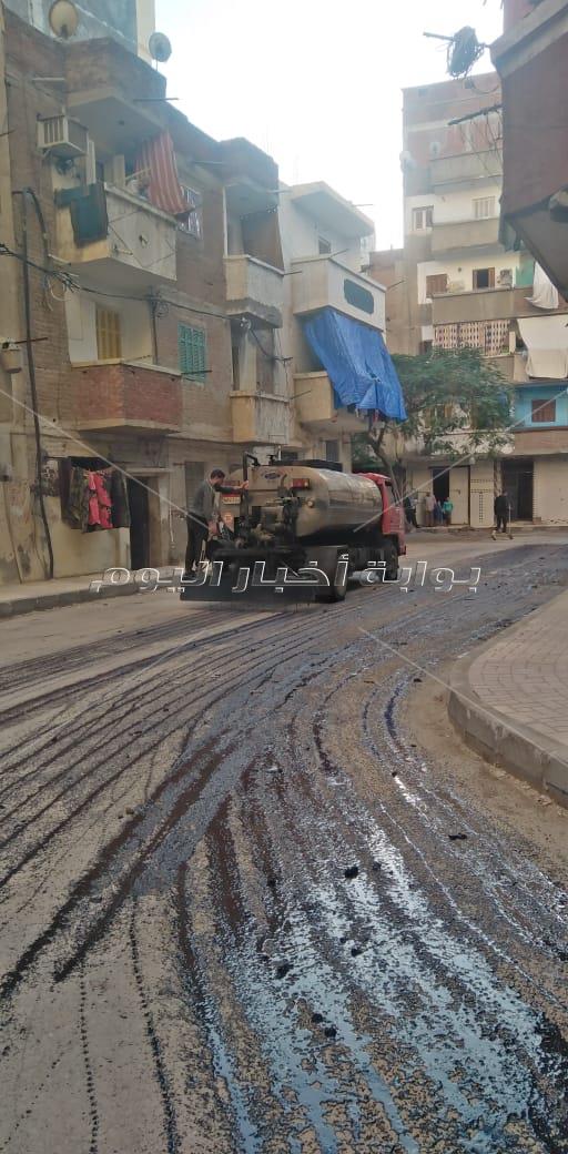 الحضرة الجديدة بقلب الإسكندرية تتجمل بتطوير البنية التحتية والرصف  