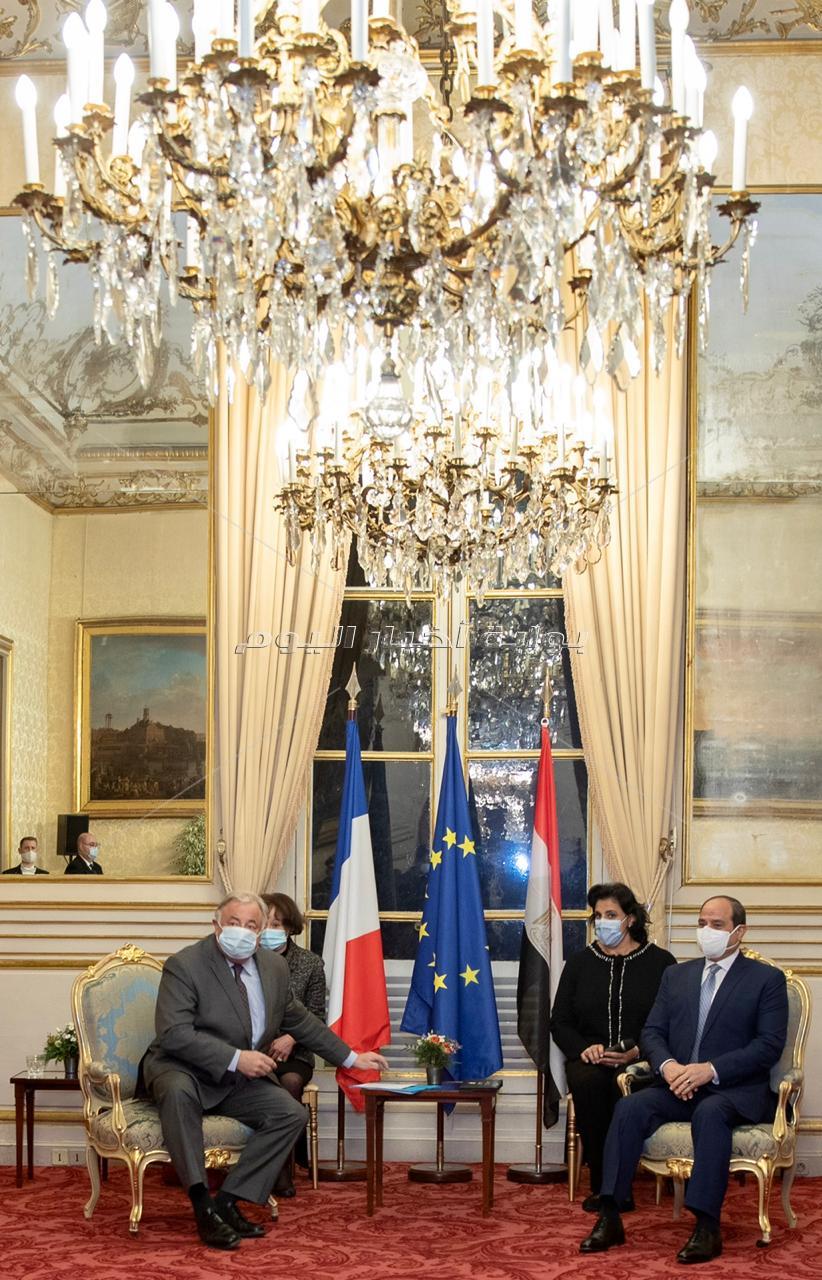 السيسي في مجلس الشيوخ الفرنسي 