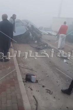  حادث تصادم بطريق الإسماعيلية الصحراوي
