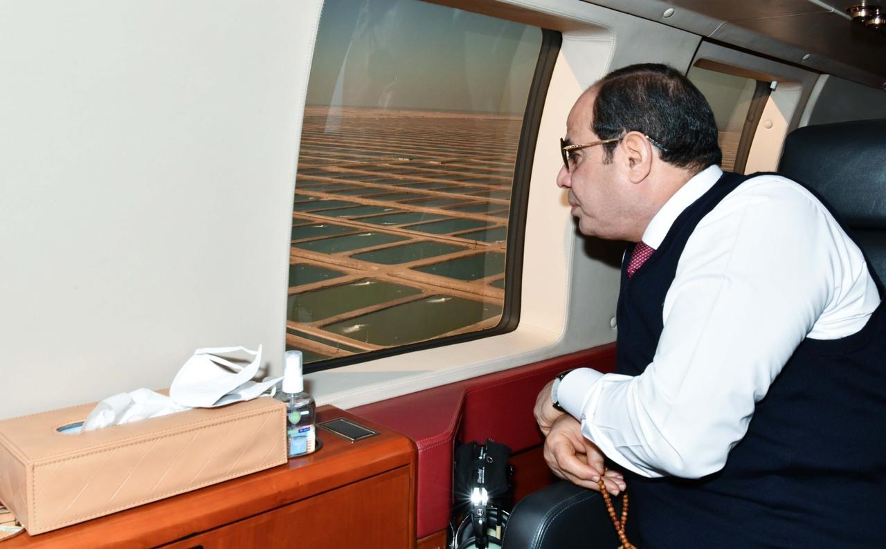 الرئيس السيسي خلال افتتاح مشروع الفيروز للاستزراع السمكي ببورسعيد