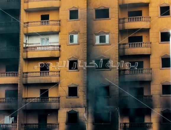 بعد يومان من استمرار حريق مخزن أحذية كرداسة الجيزة في طريقها لإزالة العقار