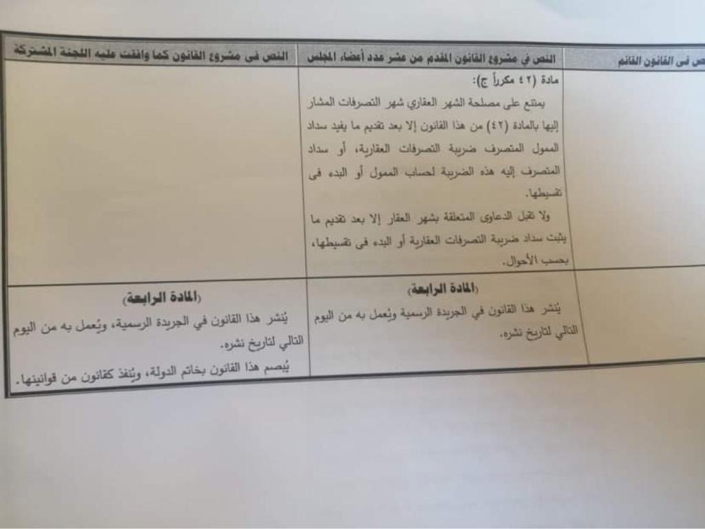 تعديلات قانون الشهر العقاري