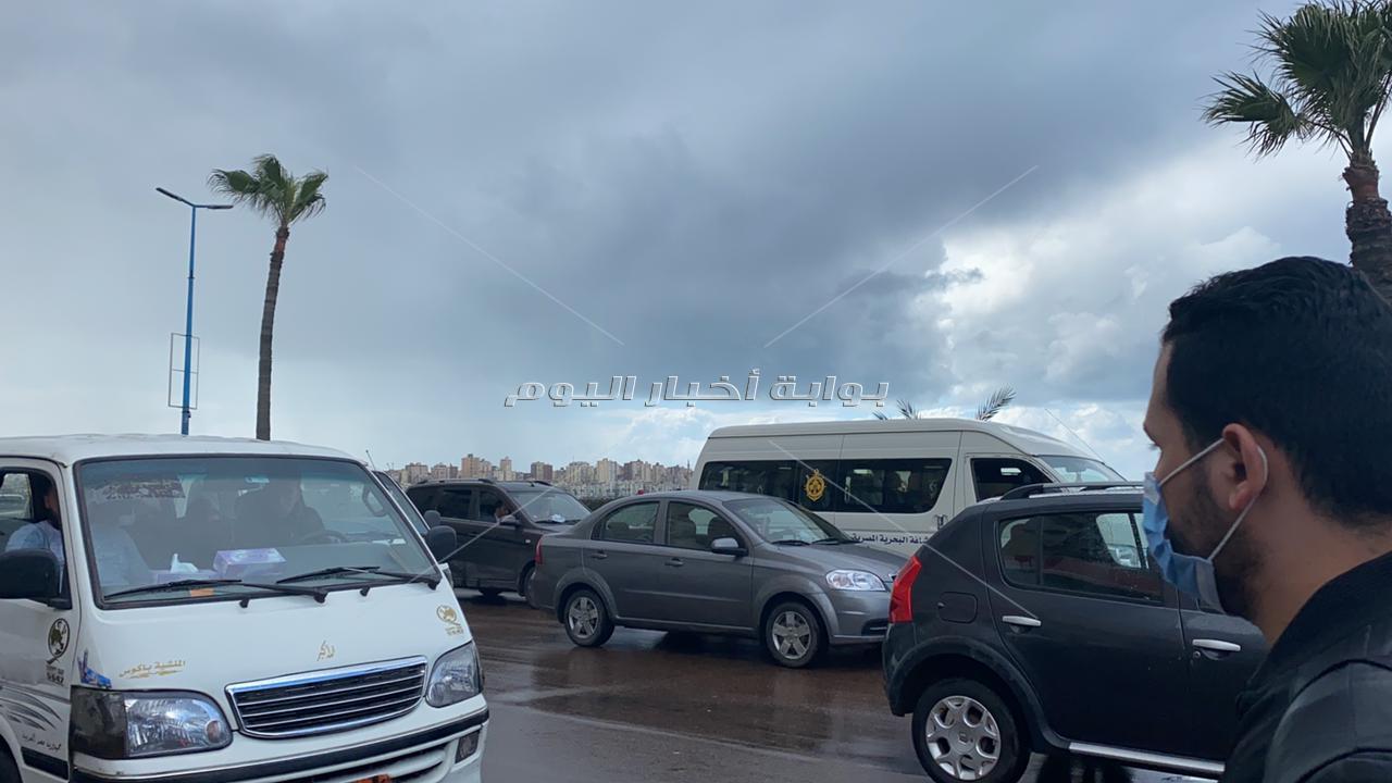 امطار خفيفة و رياح شديدة على الاسكندرية 