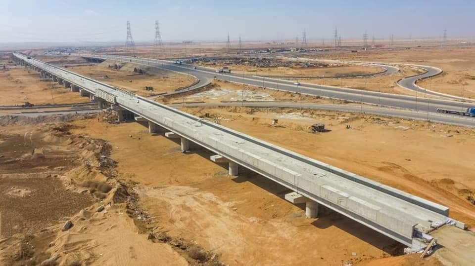 صور ترصد تنفيذ كوبري السويس بمشروع القطار الكهربائي LRT