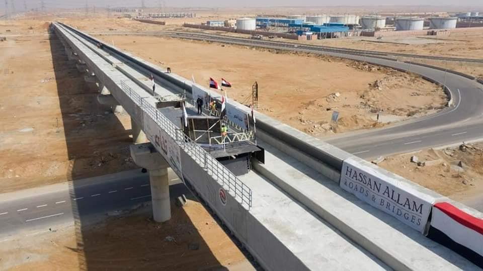 صور ترصد تنفيذ كوبري السويس بمشروع القطار الكهربائي LRT