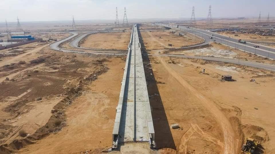 صور ترصد تنفيذ كوبري السويس بمشروع القطار الكهربائي LRT