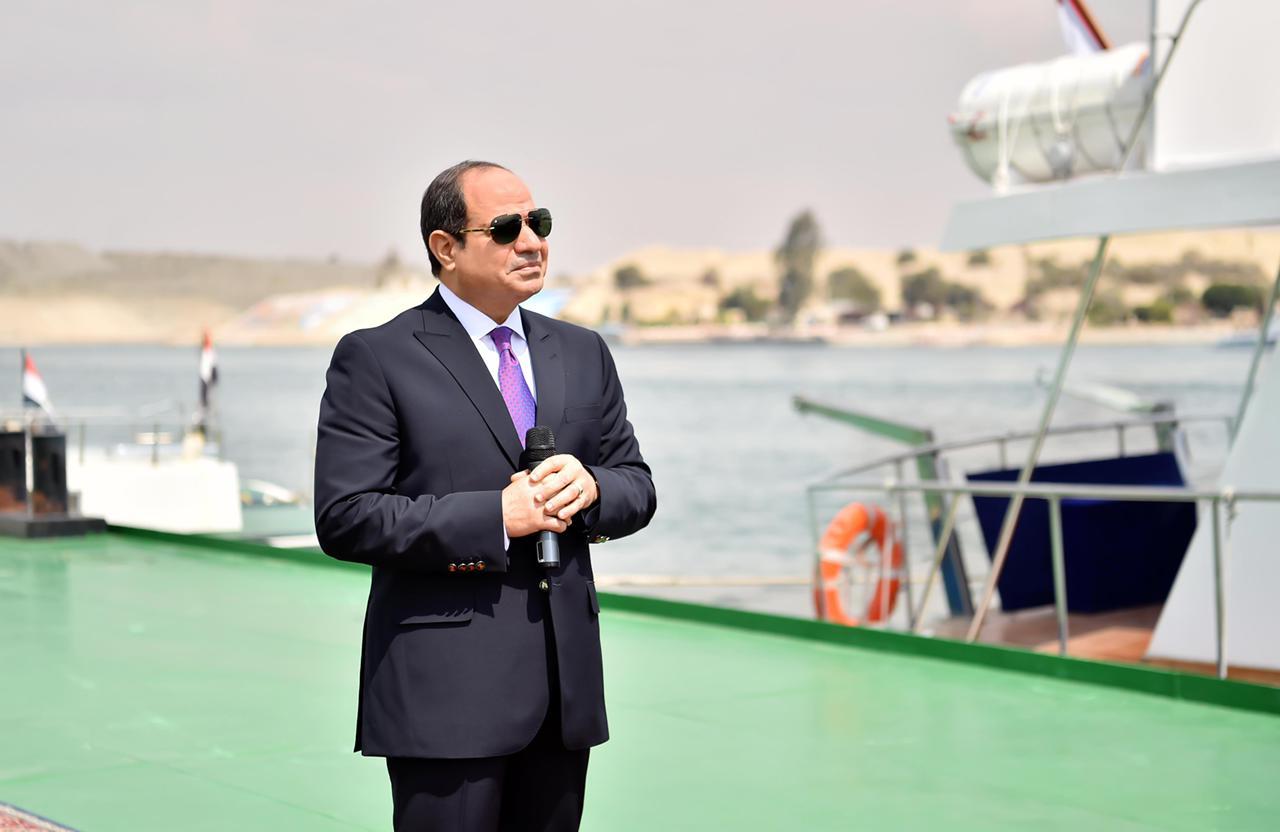 زيارة الرئيس السيسي لقناة السويس