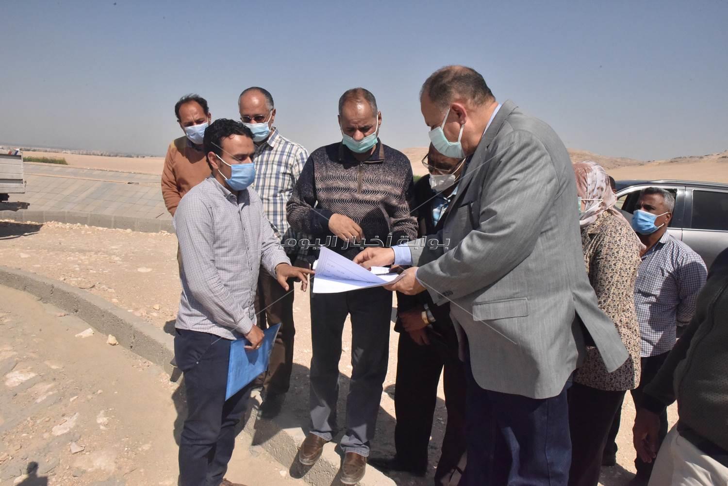  إستمرار تنفيذ مشروع صرف صحي منطقة بني غالب الصناعية بأسيوط 