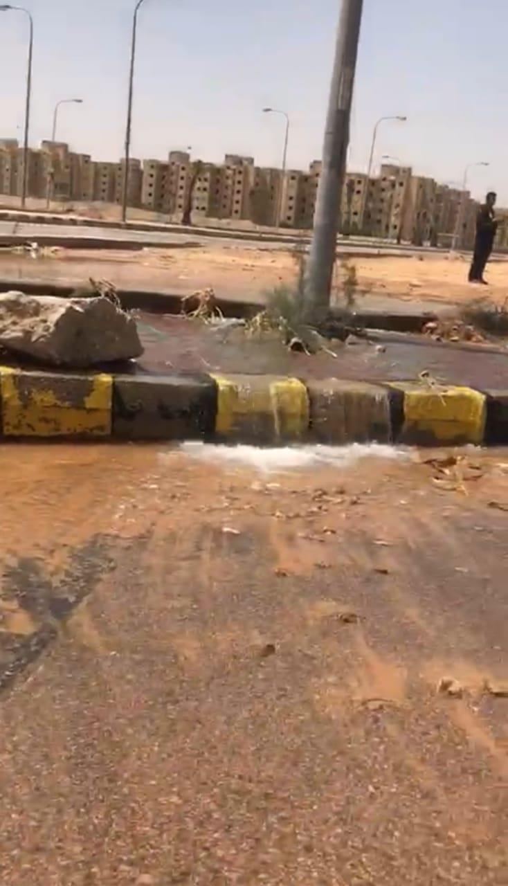 كسر ماسورة مياة بحدائق أكتوبر