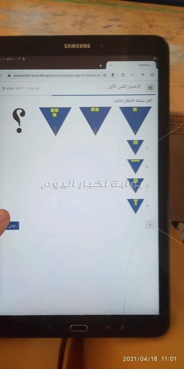 اسئلة الامتحان التجريبي