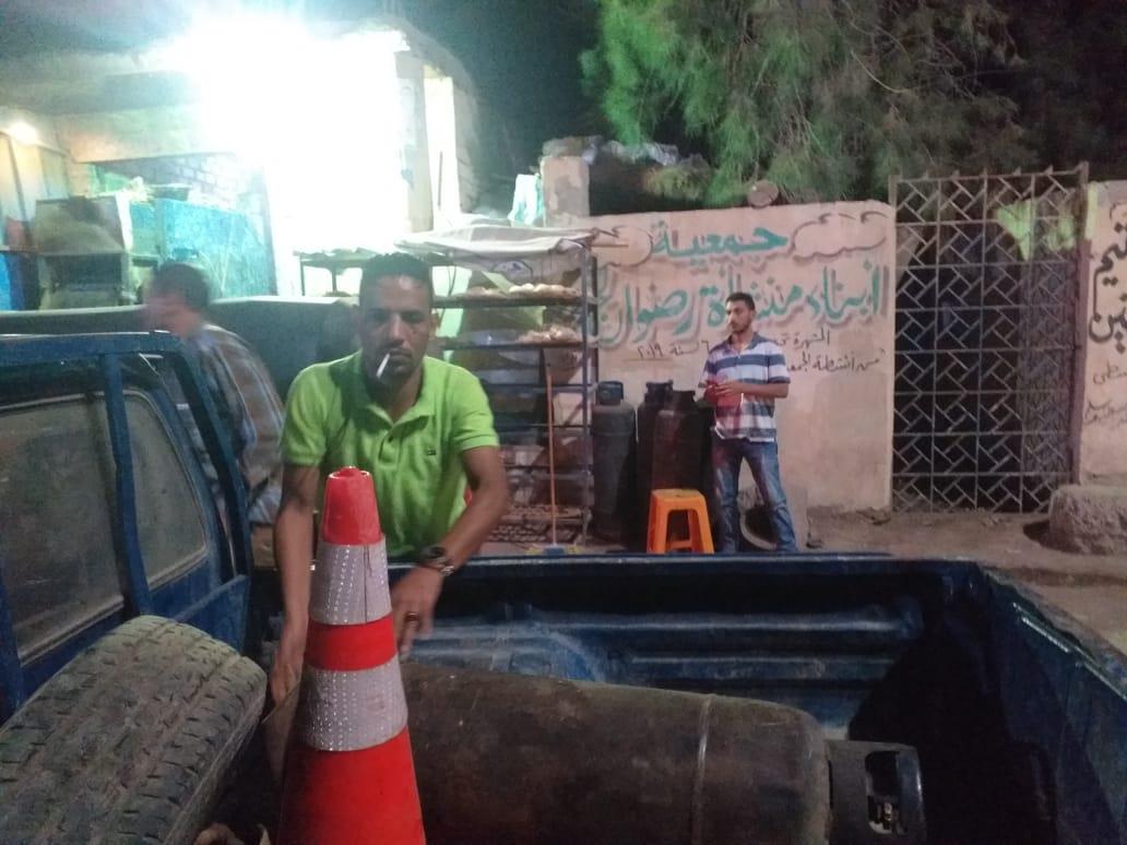 حملة انضباط واشغالات في منشأة القناطر بالجيزة