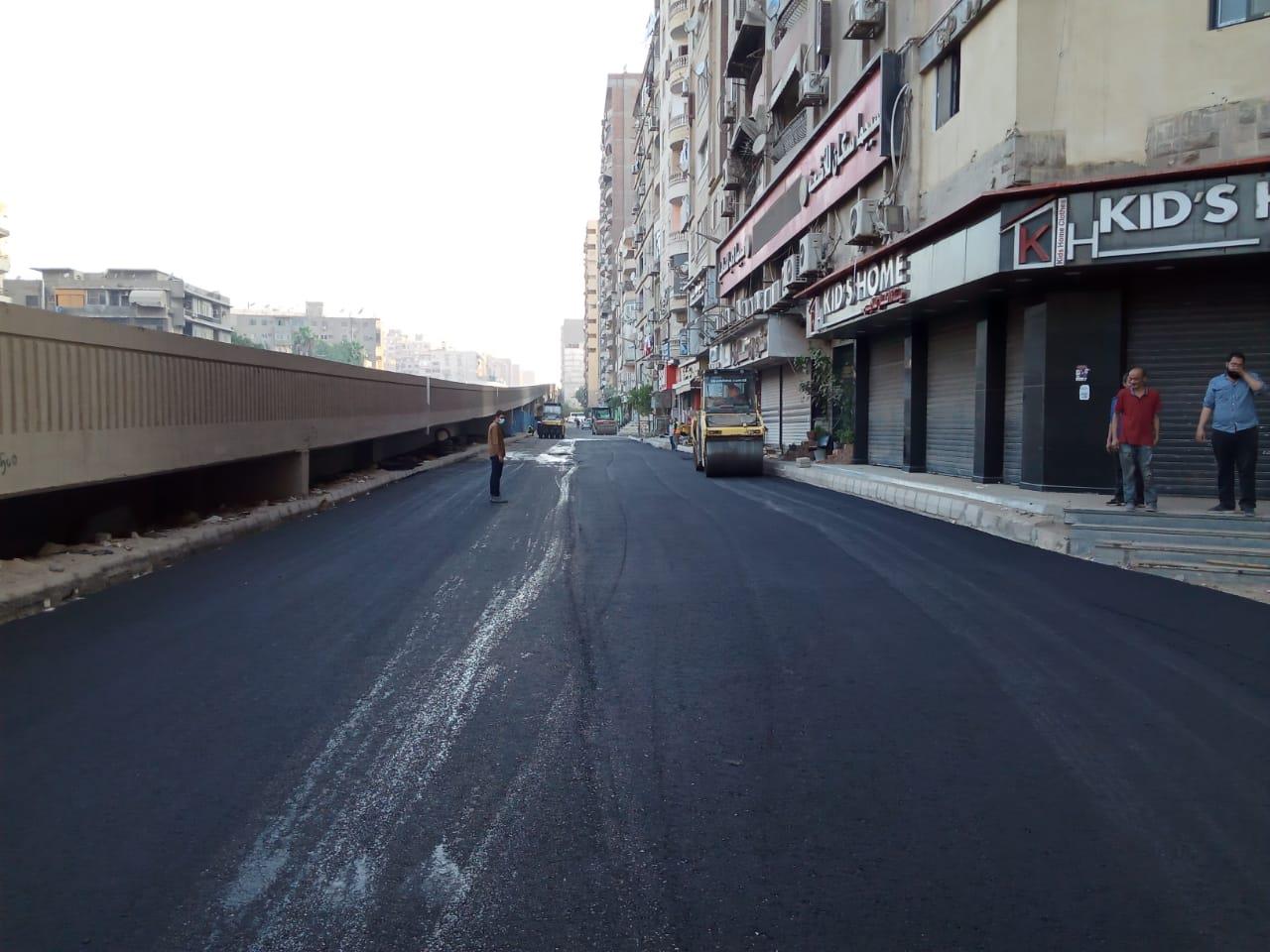 رصف شارع نصر الدين حتى شوارع وجية الدكروري وامبابي ومتولي الشعراوي بالعمرانية 
