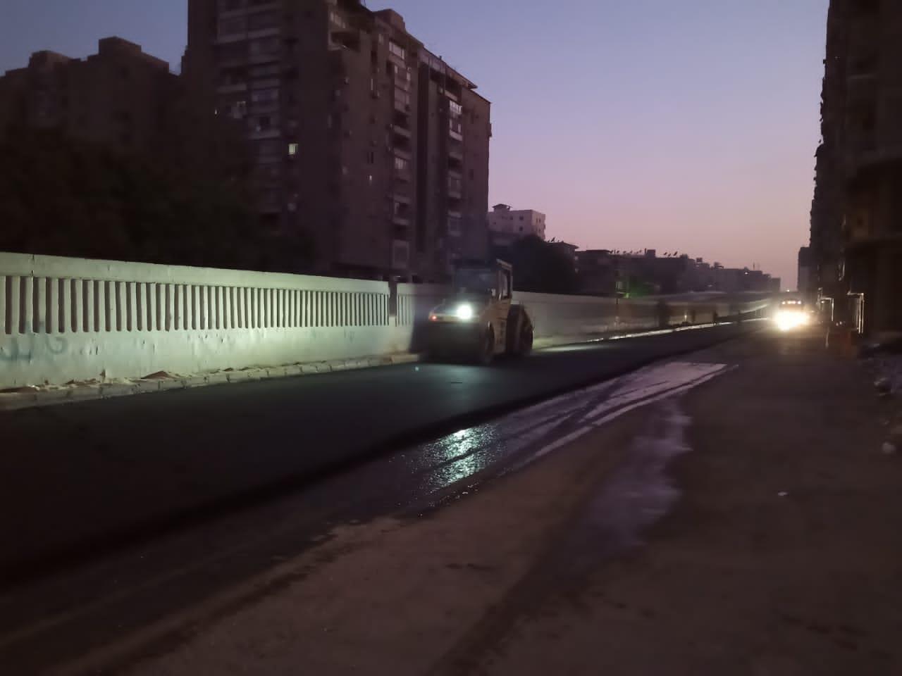 رصف شارع نصر الدين حتى شوارع وجية الدكروري وامبابي ومتولي الشعراوي بالعمرانية 