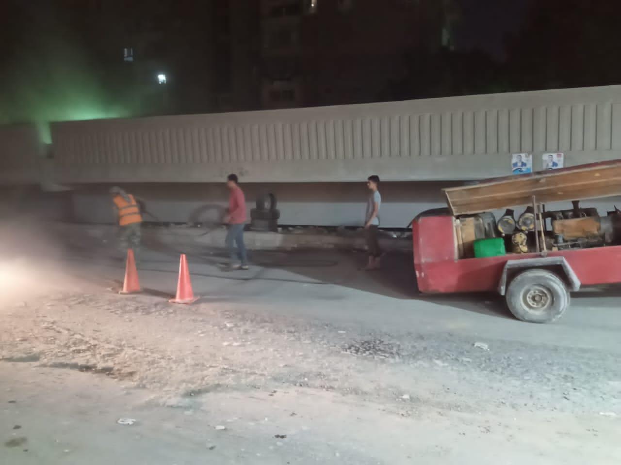 رصف شارع نصر الدين حتى شوارع وجية الدكروري وامبابي ومتولي الشعراوي بالعمرانية 