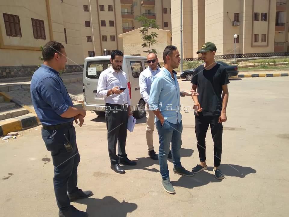 حملة تفتيشية لجهاز حدائق أكتوبر على وحدات الإسكان الاجتماعي