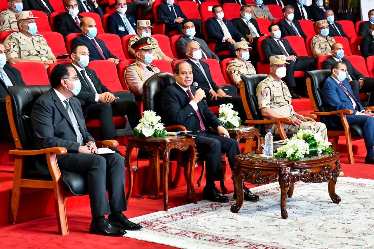 الرئيس السيسي يفتتح المدينة الصناعية الغذائية بالسادات